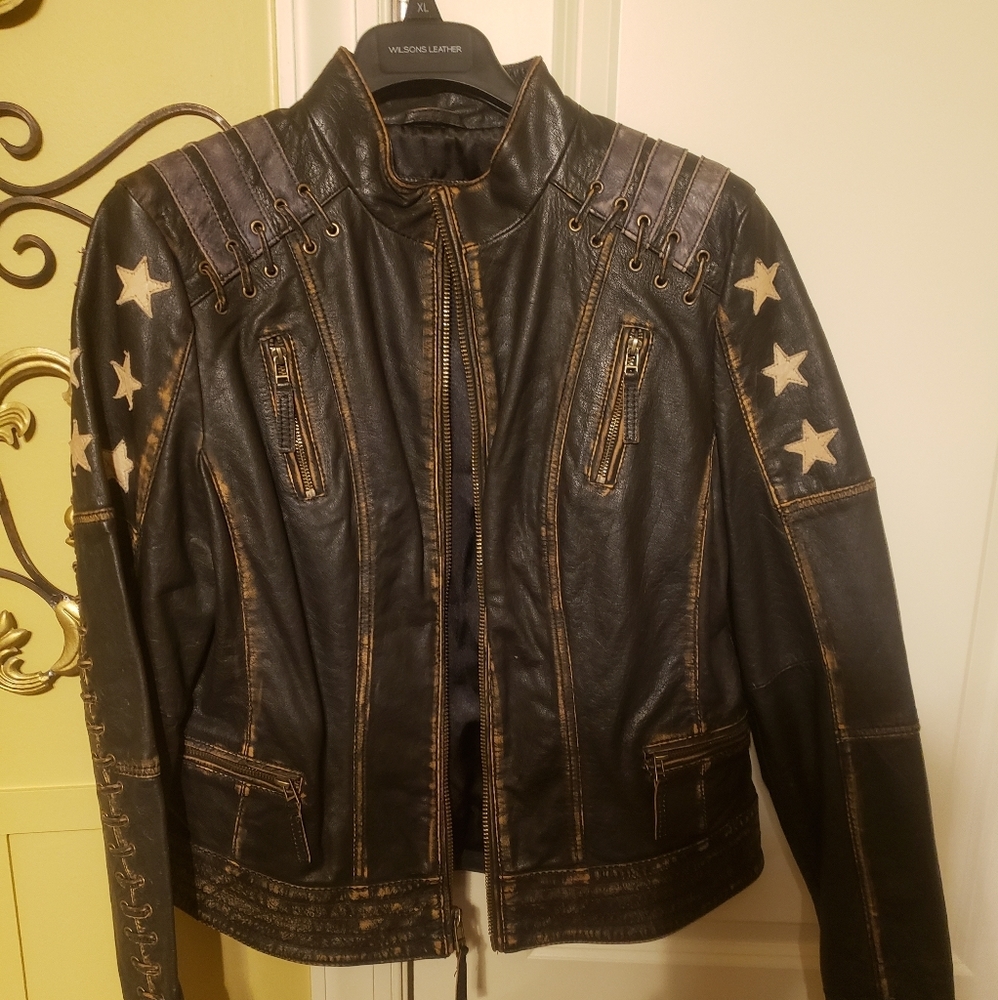 New With Tags! XL Real Leather Motorcycle Jacket